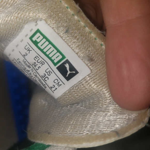 Puma Shoe Green Big Kids Sz 3 - Picture 7 of 9
